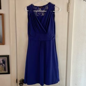 Vessos Women Sleeveless V Neck Fit and Flare Lace back Dress Large